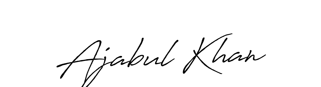 Make a beautiful signature design for name Ajabul Khan. With this signature (Antro_Vectra_Bolder) style, you can create a handwritten signature for free. Ajabul Khan signature style 7 images and pictures png