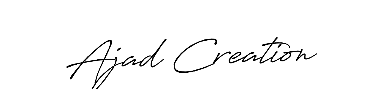 Ajad Creation stylish signature style. Best Handwritten Sign (Antro_Vectra_Bolder) for my name. Handwritten Signature Collection Ideas for my name Ajad Creation. Ajad Creation signature style 7 images and pictures png