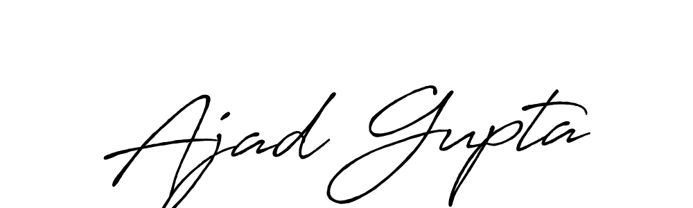 Use a signature maker to create a handwritten signature online. With this signature software, you can design (Antro_Vectra_Bolder) your own signature for name Ajad Gupta. Ajad Gupta signature style 7 images and pictures png