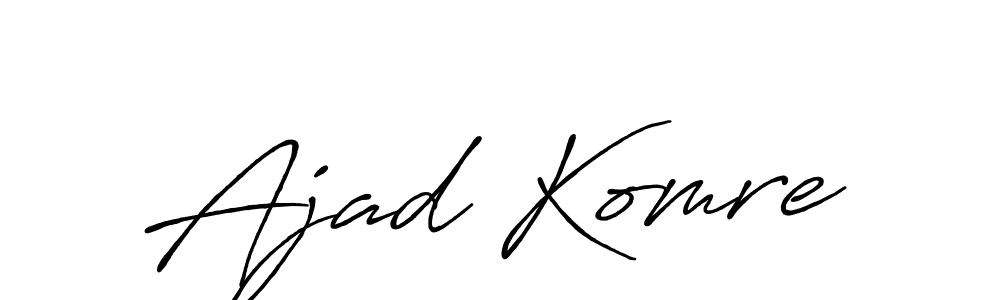 Similarly Antro_Vectra_Bolder is the best handwritten signature design. Signature creator online .You can use it as an online autograph creator for name Ajad Komre. Ajad Komre signature style 7 images and pictures png