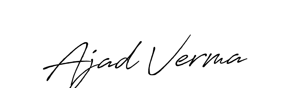 Ajad Verma stylish signature style. Best Handwritten Sign (Antro_Vectra_Bolder) for my name. Handwritten Signature Collection Ideas for my name Ajad Verma. Ajad Verma signature style 7 images and pictures png