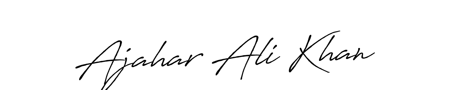 Use a signature maker to create a handwritten signature online. With this signature software, you can design (Antro_Vectra_Bolder) your own signature for name Ajahar Ali Khan. Ajahar Ali Khan signature style 7 images and pictures png