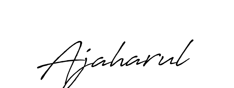 Ajaharul stylish signature style. Best Handwritten Sign (Antro_Vectra_Bolder) for my name. Handwritten Signature Collection Ideas for my name Ajaharul. Ajaharul signature style 7 images and pictures png
