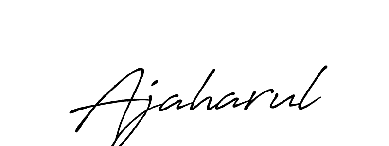 Ajaharul stylish signature style. Best Handwritten Sign (Antro_Vectra_Bolder) for my name. Handwritten Signature Collection Ideas for my name Ajaharul. Ajaharul signature style 7 images and pictures png