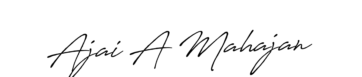 Also You can easily find your signature by using the search form. We will create Ajai A Mahajan name handwritten signature images for you free of cost using Antro_Vectra_Bolder sign style. Ajai A Mahajan signature style 7 images and pictures png