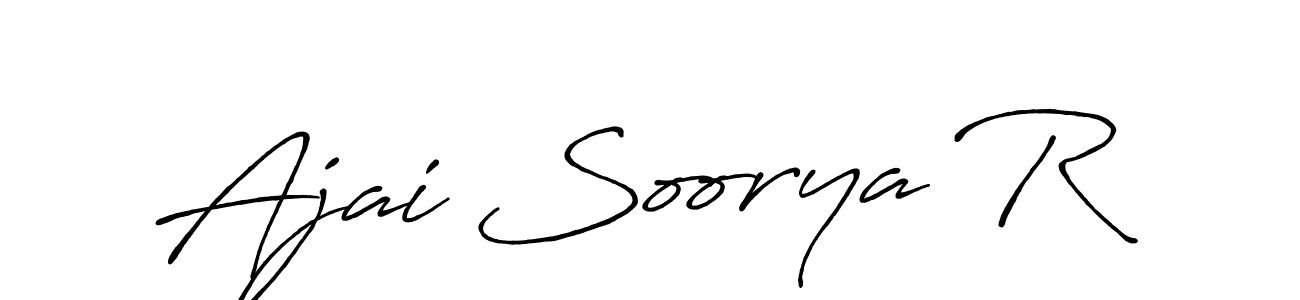 if you are searching for the best signature style for your name Ajai Soorya R. so please give up your signature search. here we have designed multiple signature styles  using Antro_Vectra_Bolder. Ajai Soorya R signature style 7 images and pictures png