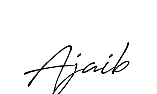 Ajaib stylish signature style. Best Handwritten Sign (Antro_Vectra_Bolder) for my name. Handwritten Signature Collection Ideas for my name Ajaib. Ajaib signature style 7 images and pictures png