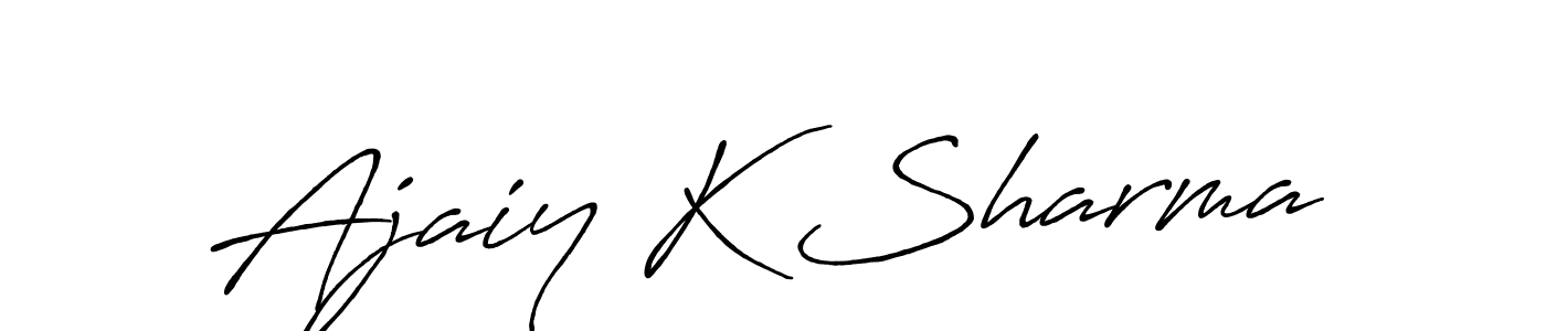 Make a beautiful signature design for name Ajaiy K Sharma. Use this online signature maker to create a handwritten signature for free. Ajaiy K Sharma signature style 7 images and pictures png