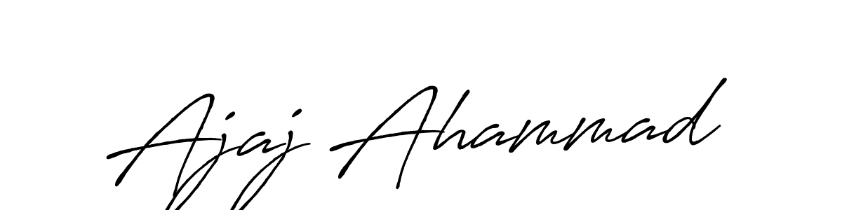 Design your own signature with our free online signature maker. With this signature software, you can create a handwritten (Antro_Vectra_Bolder) signature for name Ajaj Ahammad. Ajaj Ahammad signature style 7 images and pictures png