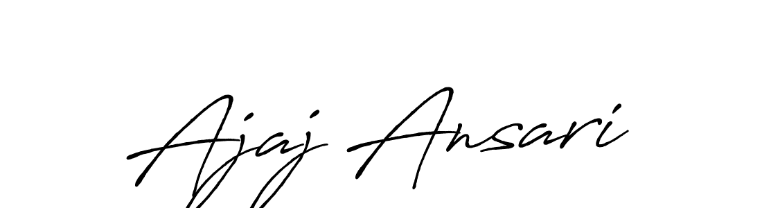 Make a beautiful signature design for name Ajaj Ansari. With this signature (Antro_Vectra_Bolder) style, you can create a handwritten signature for free. Ajaj Ansari signature style 7 images and pictures png
