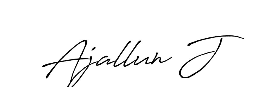 You should practise on your own different ways (Antro_Vectra_Bolder) to write your name (Ajallun J) in signature. don't let someone else do it for you. Ajallun J signature style 7 images and pictures png