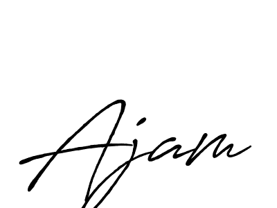 Ajam stylish signature style. Best Handwritten Sign (Antro_Vectra_Bolder) for my name. Handwritten Signature Collection Ideas for my name Ajam. Ajam signature style 7 images and pictures png