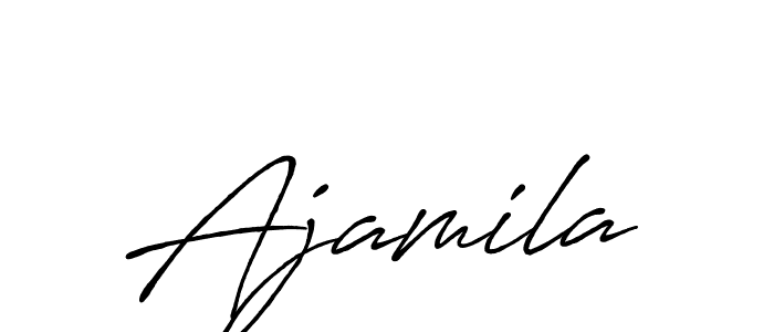 You should practise on your own different ways (Antro_Vectra_Bolder) to write your name (Ajamila) in signature. don't let someone else do it for you. Ajamila signature style 7 images and pictures png