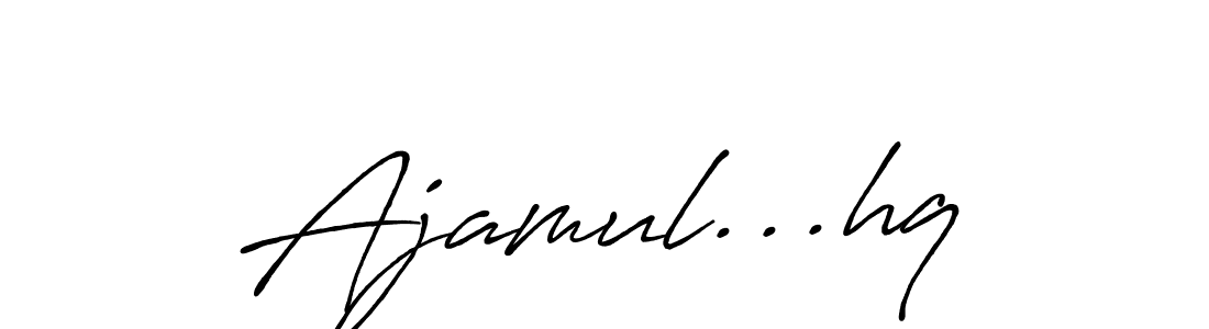 Use a signature maker to create a handwritten signature online. With this signature software, you can design (Antro_Vectra_Bolder) your own signature for name Ajamul...hq. Ajamul...hq signature style 7 images and pictures png