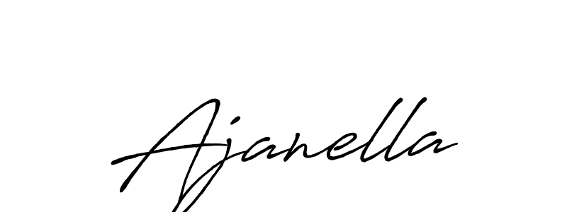 Make a beautiful signature design for name Ajanella. With this signature (Antro_Vectra_Bolder) style, you can create a handwritten signature for free. Ajanella signature style 7 images and pictures png