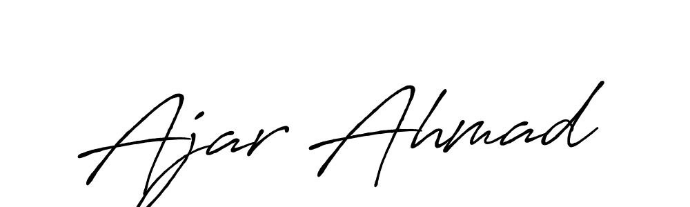 Make a beautiful signature design for name Ajar Ahmad. With this signature (Antro_Vectra_Bolder) style, you can create a handwritten signature for free. Ajar Ahmad signature style 7 images and pictures png