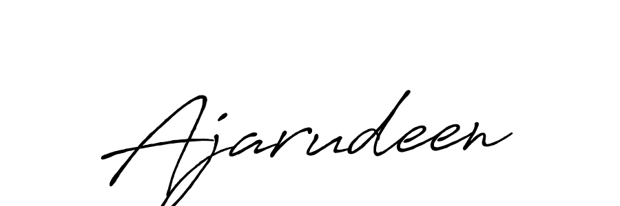 Use a signature maker to create a handwritten signature online. With this signature software, you can design (Antro_Vectra_Bolder) your own signature for name Ajarudeen. Ajarudeen signature style 7 images and pictures png