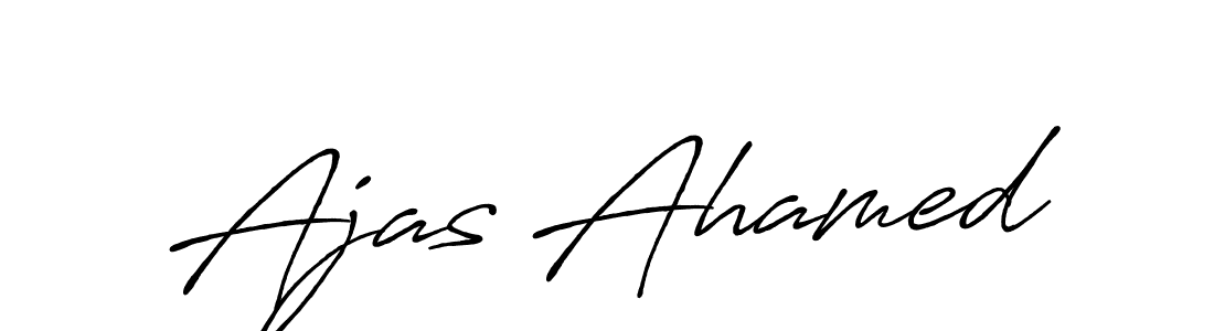 Make a beautiful signature design for name Ajas Ahamed. With this signature (Antro_Vectra_Bolder) style, you can create a handwritten signature for free. Ajas Ahamed signature style 7 images and pictures png