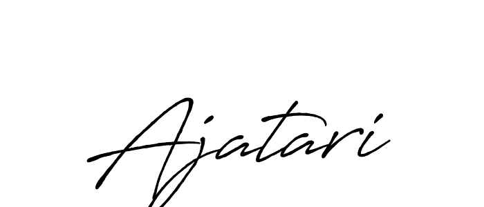 Ajatari stylish signature style. Best Handwritten Sign (Antro_Vectra_Bolder) for my name. Handwritten Signature Collection Ideas for my name Ajatari. Ajatari signature style 7 images and pictures png