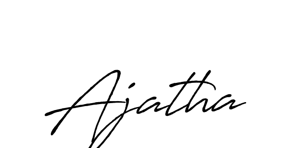 Make a beautiful signature design for name Ajatha. With this signature (Antro_Vectra_Bolder) style, you can create a handwritten signature for free. Ajatha signature style 7 images and pictures png