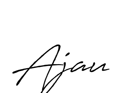 How to make Ajau name signature. Use Antro_Vectra_Bolder style for creating short signs online. This is the latest handwritten sign. Ajau signature style 7 images and pictures png