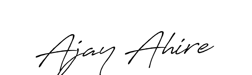 Also You can easily find your signature by using the search form. We will create Ajay Ahire name handwritten signature images for you free of cost using Antro_Vectra_Bolder sign style. Ajay Ahire signature style 7 images and pictures png