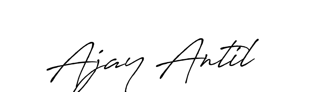 You can use this online signature creator to create a handwritten signature for the name Ajay Antil. This is the best online autograph maker. Ajay Antil signature style 7 images and pictures png
