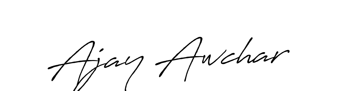 Make a beautiful signature design for name Ajay Awchar. Use this online signature maker to create a handwritten signature for free. Ajay Awchar signature style 7 images and pictures png