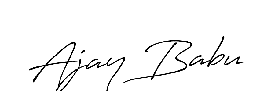 Antro_Vectra_Bolder is a professional signature style that is perfect for those who want to add a touch of class to their signature. It is also a great choice for those who want to make their signature more unique. Get Ajay Babu name to fancy signature for free. Ajay Babu signature style 7 images and pictures png