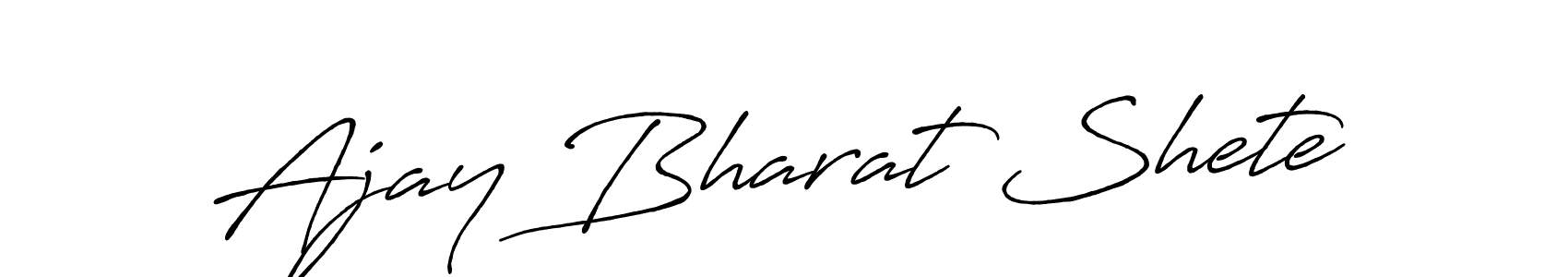 The best way (Antro_Vectra_Bolder) to make a short signature is to pick only two or three words in your name. The name Ajay Bharat Shete include a total of six letters. For converting this name. Ajay Bharat Shete signature style 7 images and pictures png