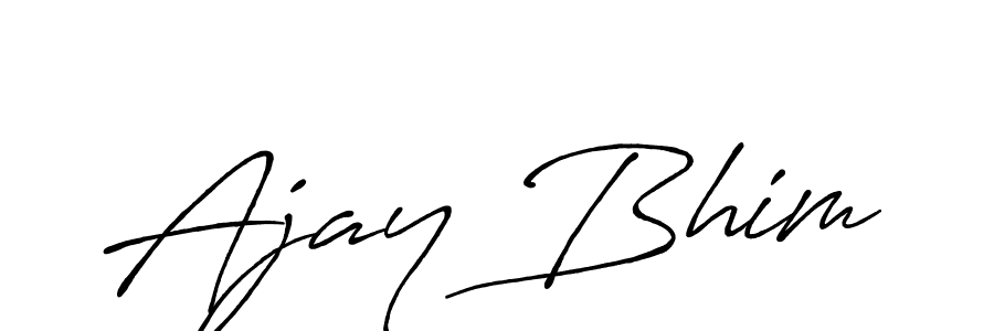 Also You can easily find your signature by using the search form. We will create Ajay Bhim name handwritten signature images for you free of cost using Antro_Vectra_Bolder sign style. Ajay Bhim signature style 7 images and pictures png