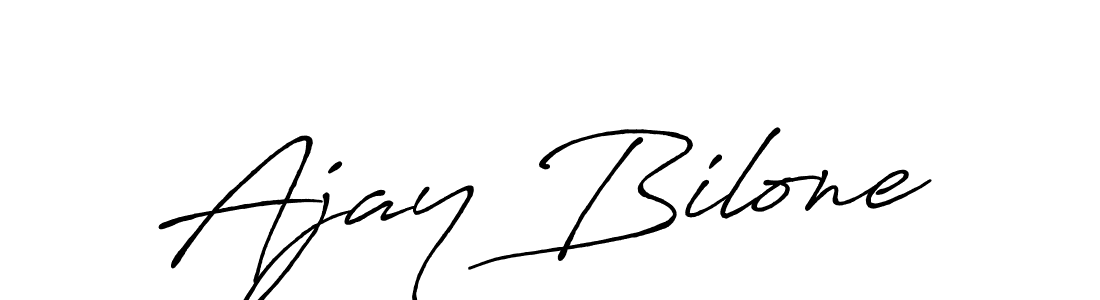 Antro_Vectra_Bolder is a professional signature style that is perfect for those who want to add a touch of class to their signature. It is also a great choice for those who want to make their signature more unique. Get Ajay Bilone name to fancy signature for free. Ajay Bilone signature style 7 images and pictures png