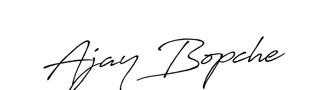 Similarly Antro_Vectra_Bolder is the best handwritten signature design. Signature creator online .You can use it as an online autograph creator for name Ajay Bopche. Ajay Bopche signature style 7 images and pictures png