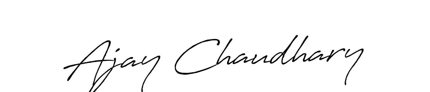 Ajay Chaudhary stylish signature style. Best Handwritten Sign (Antro_Vectra_Bolder) for my name. Handwritten Signature Collection Ideas for my name Ajay Chaudhary. Ajay Chaudhary signature style 7 images and pictures png