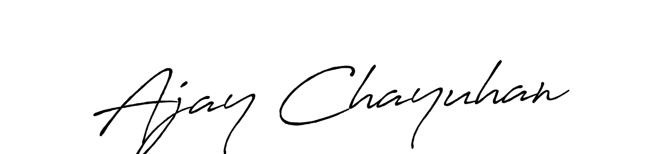 Use a signature maker to create a handwritten signature online. With this signature software, you can design (Antro_Vectra_Bolder) your own signature for name Ajay Chayuhan. Ajay Chayuhan signature style 7 images and pictures png