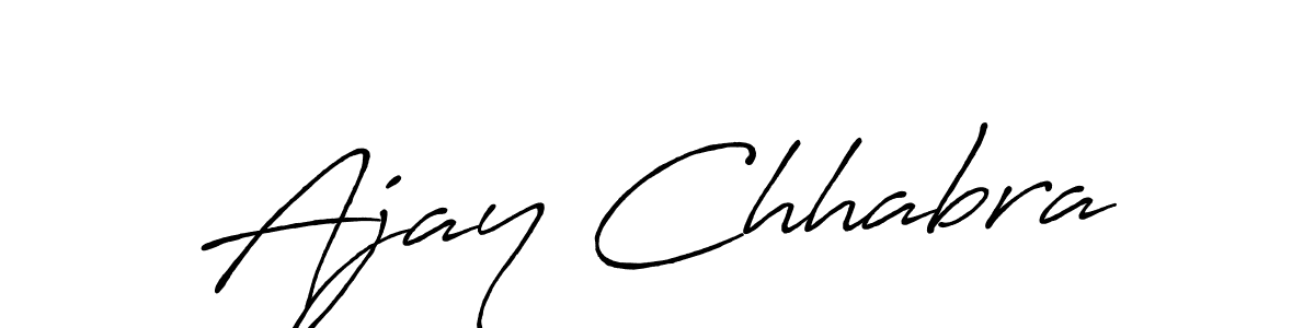 Design your own signature with our free online signature maker. With this signature software, you can create a handwritten (Antro_Vectra_Bolder) signature for name Ajay Chhabra. Ajay Chhabra signature style 7 images and pictures png
