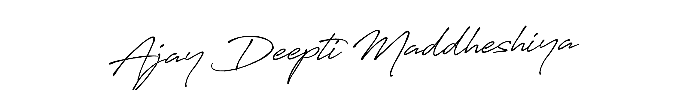 How to make Ajay Deepti Maddheshiya signature? Antro_Vectra_Bolder is a professional autograph style. Create handwritten signature for Ajay Deepti Maddheshiya name. Ajay Deepti Maddheshiya signature style 7 images and pictures png