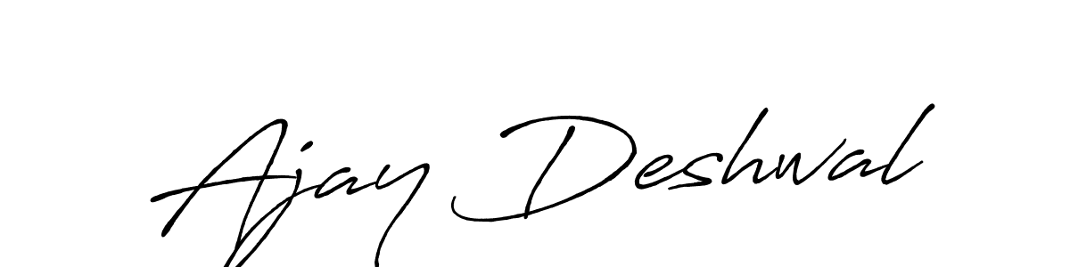 Also we have Ajay Deshwal name is the best signature style. Create professional handwritten signature collection using Antro_Vectra_Bolder autograph style. Ajay Deshwal signature style 7 images and pictures png