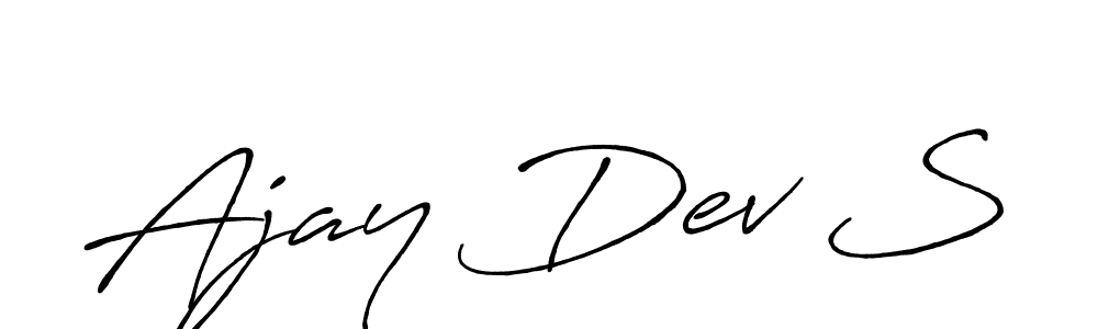 Create a beautiful signature design for name Ajay Dev S. With this signature (Antro_Vectra_Bolder) fonts, you can make a handwritten signature for free. Ajay Dev S signature style 7 images and pictures png