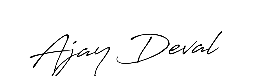 Make a beautiful signature design for name Ajay Deval. With this signature (Antro_Vectra_Bolder) style, you can create a handwritten signature for free. Ajay Deval signature style 7 images and pictures png