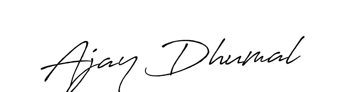 Use a signature maker to create a handwritten signature online. With this signature software, you can design (Antro_Vectra_Bolder) your own signature for name Ajay Dhumal. Ajay Dhumal signature style 7 images and pictures png