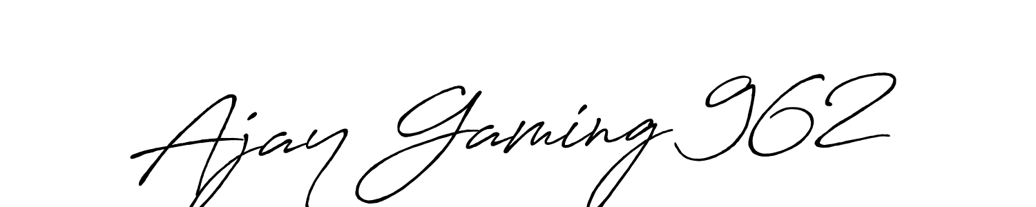 How to make Ajay Gaming 962 name signature. Use Antro_Vectra_Bolder style for creating short signs online. This is the latest handwritten sign. Ajay Gaming 962 signature style 7 images and pictures png