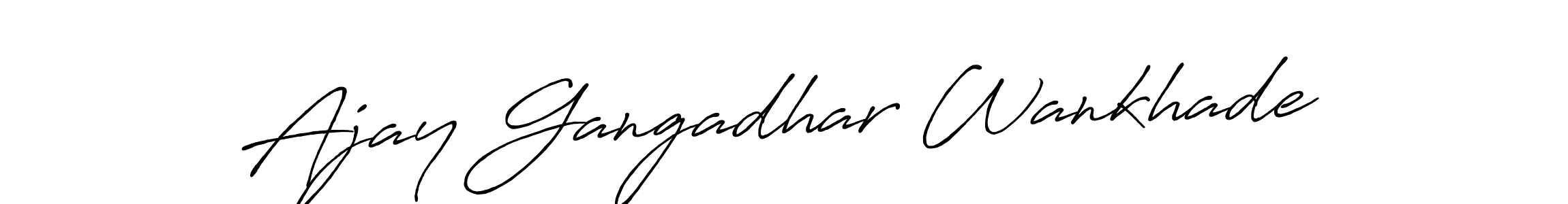 Design your own signature with our free online signature maker. With this signature software, you can create a handwritten (Antro_Vectra_Bolder) signature for name Ajay Gangadhar Wankhade. Ajay Gangadhar Wankhade signature style 7 images and pictures png