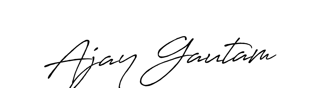 Use a signature maker to create a handwritten signature online. With this signature software, you can design (Antro_Vectra_Bolder) your own signature for name Ajay Gautam. Ajay Gautam signature style 7 images and pictures png