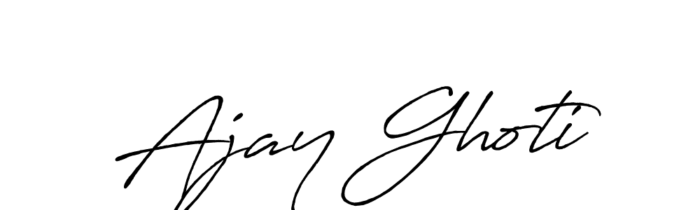 Make a beautiful signature design for name Ajay Ghoti. With this signature (Antro_Vectra_Bolder) style, you can create a handwritten signature for free. Ajay Ghoti signature style 7 images and pictures png