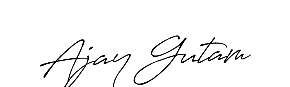 It looks lik you need a new signature style for name Ajay Gutam. Design unique handwritten (Antro_Vectra_Bolder) signature with our free signature maker in just a few clicks. Ajay Gutam signature style 7 images and pictures png