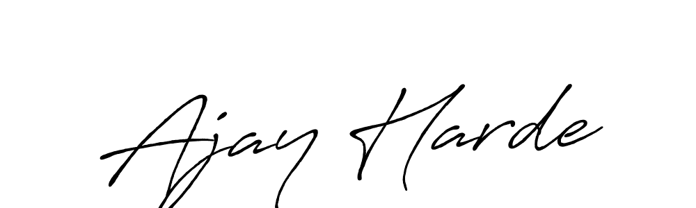 How to make Ajay Harde name signature. Use Antro_Vectra_Bolder style for creating short signs online. This is the latest handwritten sign. Ajay Harde signature style 7 images and pictures png