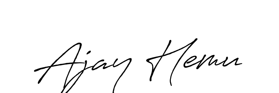 It looks lik you need a new signature style for name Ajay Hemu. Design unique handwritten (Antro_Vectra_Bolder) signature with our free signature maker in just a few clicks. Ajay Hemu signature style 7 images and pictures png