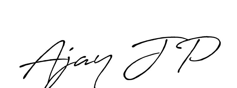 Ajay J P stylish signature style. Best Handwritten Sign (Antro_Vectra_Bolder) for my name. Handwritten Signature Collection Ideas for my name Ajay J P. Ajay J P signature style 7 images and pictures png