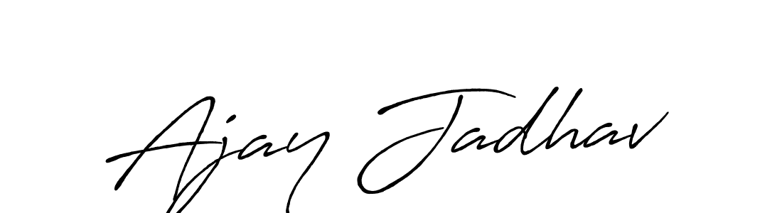 Ajay Jadhav stylish signature style. Best Handwritten Sign (Antro_Vectra_Bolder) for my name. Handwritten Signature Collection Ideas for my name Ajay Jadhav. Ajay Jadhav signature style 7 images and pictures png
